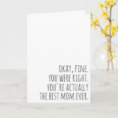 Grappige moederdag kaart beste moeder ooit (Gele Bloem)