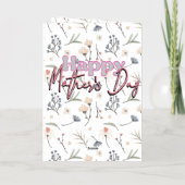 Grappige Moederdag kaart bloemen (Achterkant)