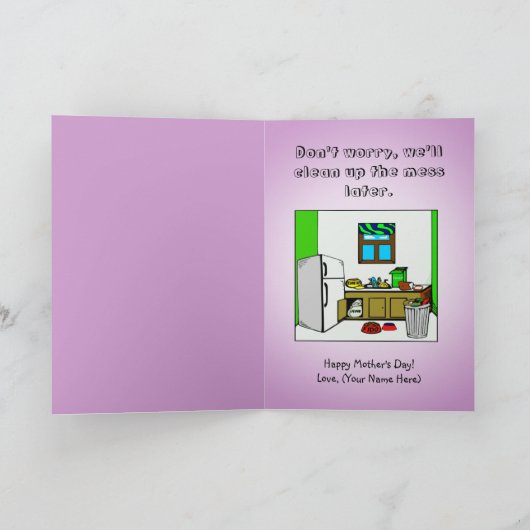 Grappige Moederdag-Kaart, iets speciaals Kaart (Binnen)