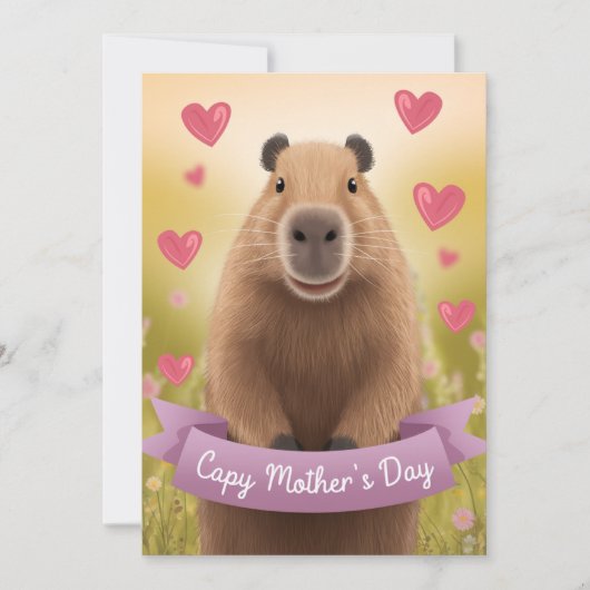 Grappige Moederdag kaart Mam Lieve Capybara Cadeau (Voorkant)