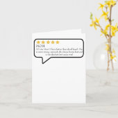 Grappige Moederdag Kaart, Mam Review Kaart (Gele Bloem)