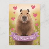 Grappige Moederdag kaart Mum Schattigee Capybara G (Voorkant)