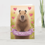Grappige Moederdag kaart Mum Schattigee Capybara G (Voorkant)