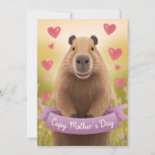 Grappige Moederdag kaart Mum Schattigee Capybara G (Voorkant)