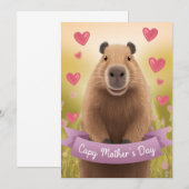 Grappige Moederdag kaart Mum Schattigee Capybara G (Voorkant / Achterkant)