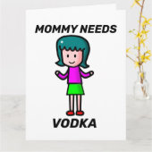 GRAPPIGE MOEDERDAG KAART, VODKA KAART (Gele Bloem)