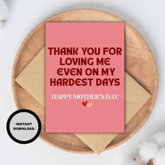 Grappige Moederdag kaart, zelfgemaakte Moederdag Kaart