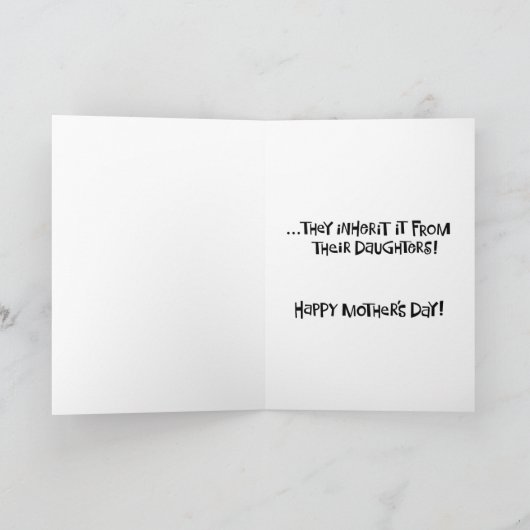 Grappige Moederdag-Kaarten: Dochters Kaart (Binnen)