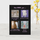 Grappige  Moederdag  kat Kaart (Gele Bloem)