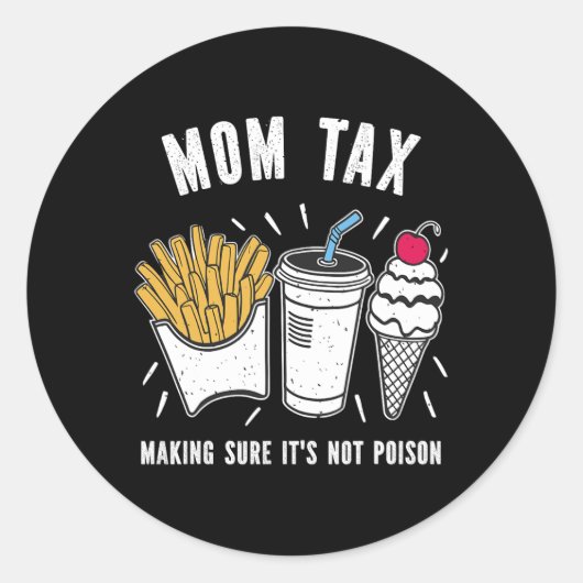 Grappige Moederdag mam belasting zorgen dat het ni Ronde Sticker (Voorkant)