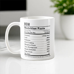 Grappige Moederdag Mama Voeding Feiten Label Gift Koffiemok