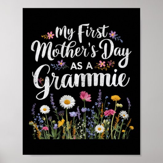 Grappige Moederdag mijn eerste Moederdag als Gramm Poster (Voorkant)