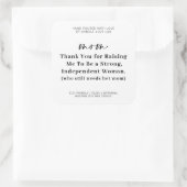 GRAPPIGE MOEDERDAG | Moeder kaars Vierkante Sticker (Tas)