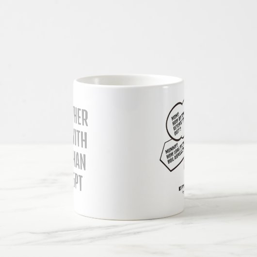 Grappige moederdag Mok van verlegen man (Center)