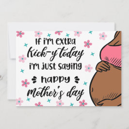 Grappige Moederdag van Baby Bump voor Mom to Be Feestdagenkaart