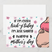 Grappige Moederdag van Baby Bump voor Mom to Be Feestdagenkaart (Voorkant / Achterkant)