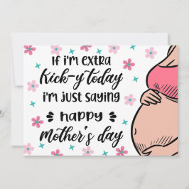Grappige Moederdag van Baby Bump voor Mom to Be Feestdagenkaart