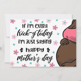 Grappige Moederdag van Baby Bump voor Mom to Be Feestdagenkaart