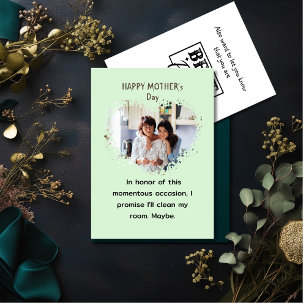Grappige Moederdag van Dochter Hart foto Feestdagenkaart