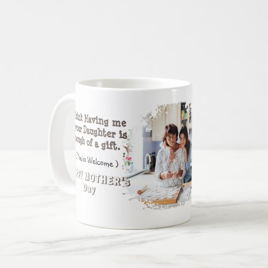 Grappige Moederdag van dochter Koffiemok (Voorkant links)