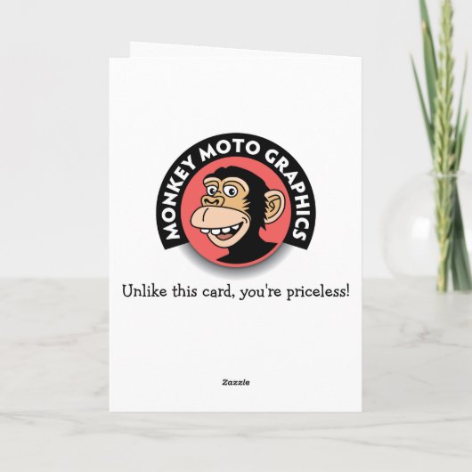 Grappige Moederdag: van zoon Kaart (Achterkant)