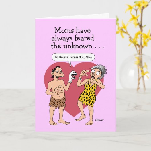 Grappige Moederdag: van zoon Kaart (Gele Bloem)