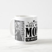 Grappige Moederdag verjaardag foto Koffiemok (Voorkant links)