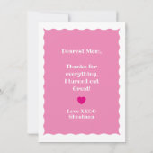 Grappige Moederdag Wiskunde Probleem Kaart (Achterkant)