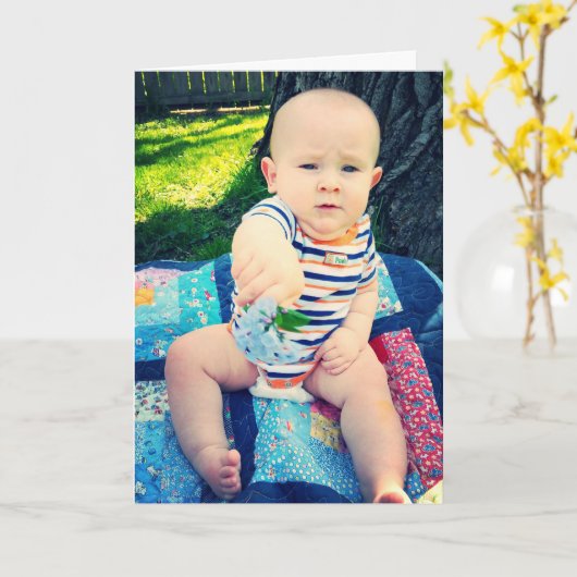 Grappige moederdagkaart kaart (Gele Bloem)