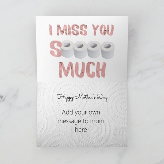 Grappige Moederdagkaart Quarantaine Kaart (Binnen)