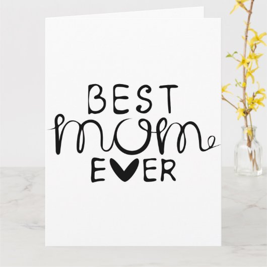 Grappige Moederdagkaart: Supermam Uitgave Kaart (Gele Bloem)