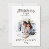 Grappige Moederdagkaart van dochter Feestdagenkaart (Voorkant)