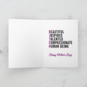 Grappige Moederdagkaart van dochter voor mama Feestdagen Kaart (Binnen)