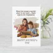 Grappige Moederdagkaart van zoon Feestdagenkaart (Staand voorkant)