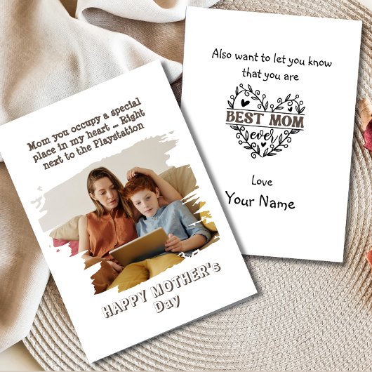 Grappige Moederdagkaart van zoon Feestdagenkaart