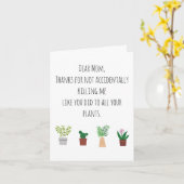 Grappige Moederdagkaart voor Plantenliefhebbers Kaart (Gele Bloem)