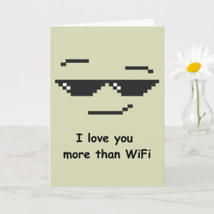 Grappige Moederkaart Hou Meer van Jou Dan van WiFi Kaart