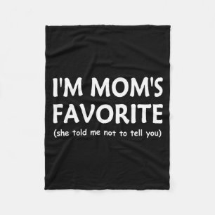 Grappige moeders favoriete kind zoon dochter ik be fleece deken