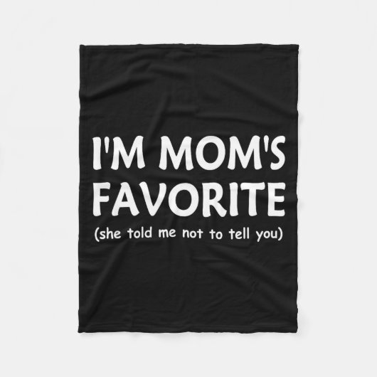 Grappige moeders favoriete kind zoon dochter ik be fleece deken (Voorkant)