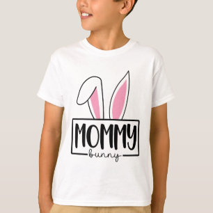Grappige Moeders Konijn Gelukkig Pasen Familie Mat T-shirt