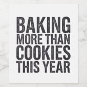 Grappige moederschap kerst hobbels eerste Kerstmis Wijn Etiket (Enkel label)