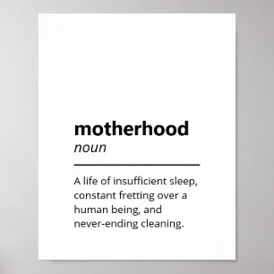 Grappige Moederschap Woordenboek Definitie Poster