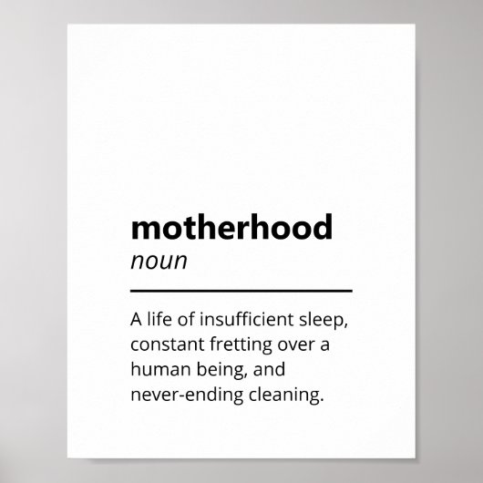 Grappige Moederschap Woordenboek Definitie Poster (Voorkant)
