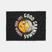 Grappige Moedersdag Goede oma's zeggen slechte woo Fleece Deken (Voorkant (Horizontaal))