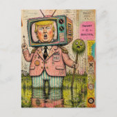 Grappige moeras is mooi Mixed Media Collage Briefkaart (Voorkant)