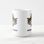 Grappige Mok Bass Vis met een Cowboy Pet (Center)