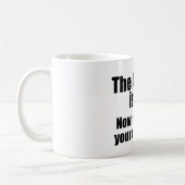 Grappige mok: het antwoord is nee koffiemok (Links)