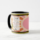 Grappige mok koffie beste vriend cadeau "Zonsopgan (Voorkant links)