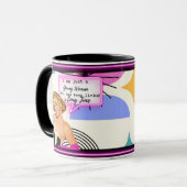 Grappige mok koffie beste vriendin cadeau "Jong" (Voorkant links)
