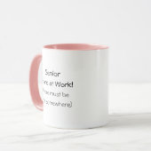 Grappige mok met citaat voor senior op het werk (Voorkant links)
